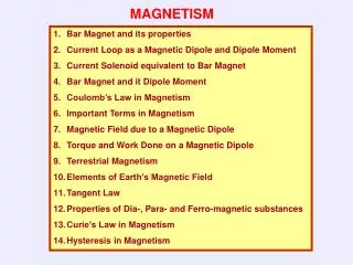 MAGNETISM