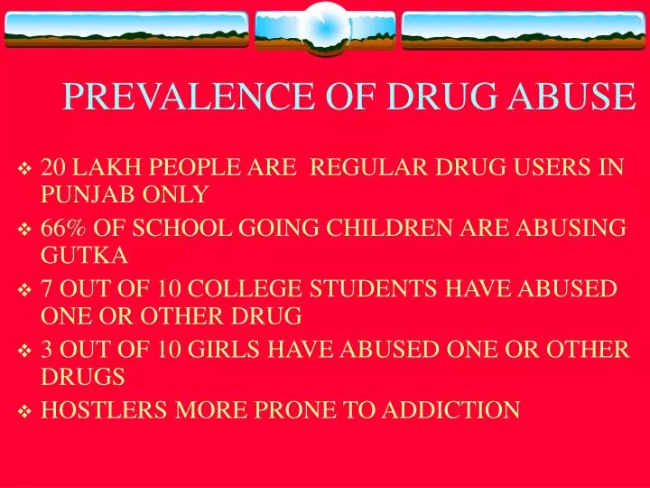 prevalence of drug abuse