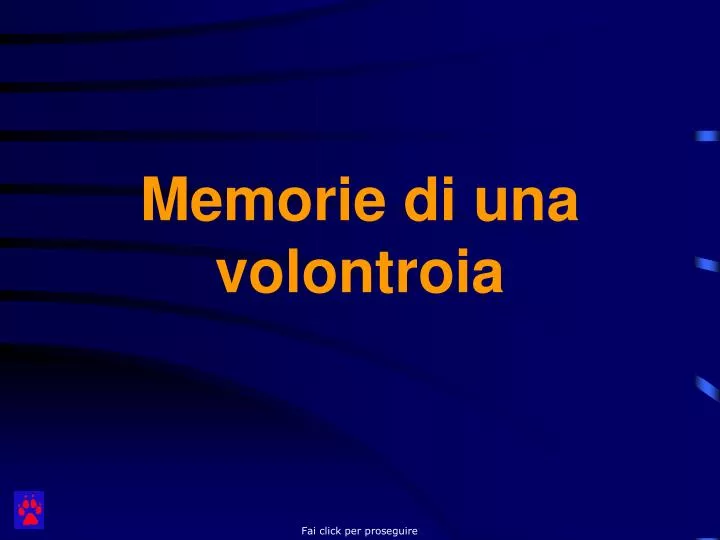 memorie di una volontroia