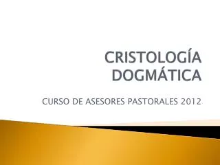 cristolog a dogm tica