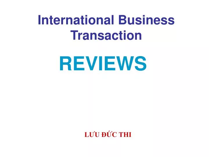 international business transaction