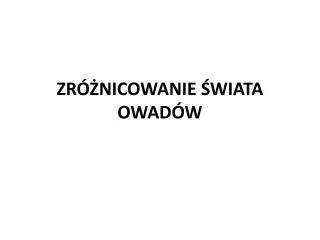zr nicowanie wiata owad w
