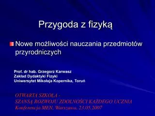przygoda z fizyk