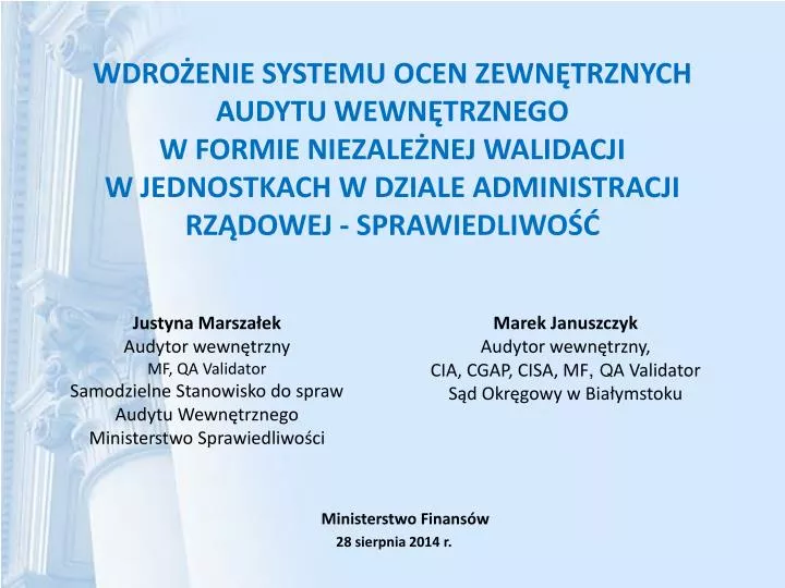 ministerstwo finans w 28 sierpnia 2014 r