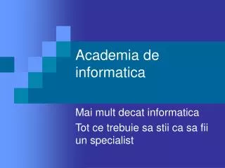 academia de informatica