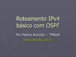 roteamento ipv4 b sico com ospf