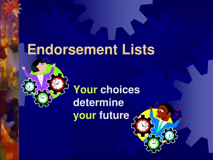 endorsement lists