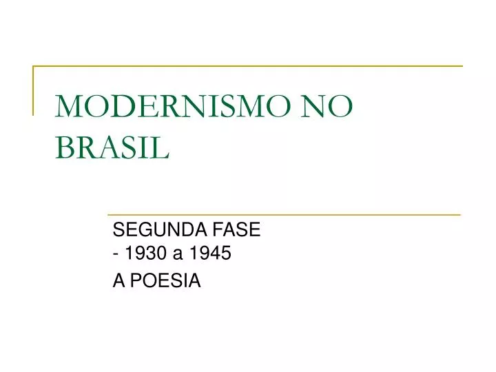 modernismo no brasil