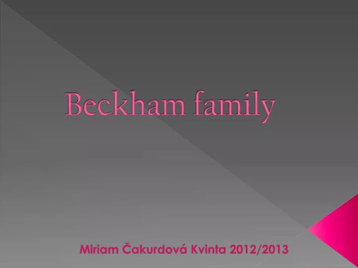 beckham family