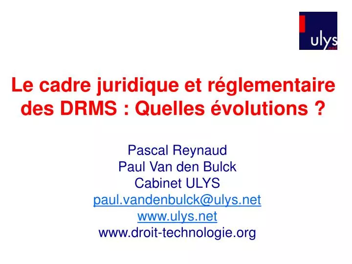 le cadre juridique et r glementaire des drms quelles volutions