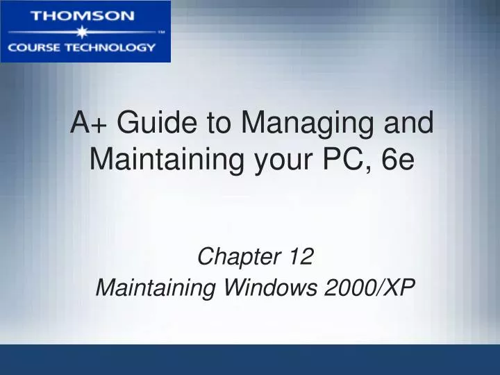 a guide to managing and maintaining your pc 6e