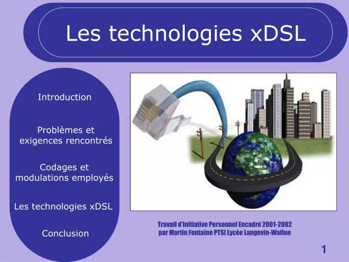 les technologies xdsl