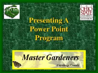 Presenting A Power Point Program