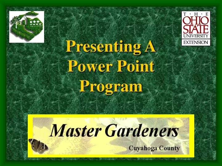 presenting a power point program