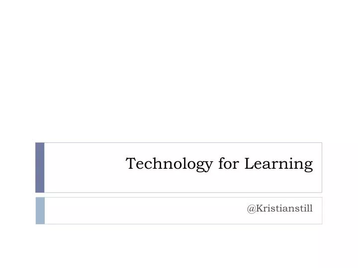 technology for learning