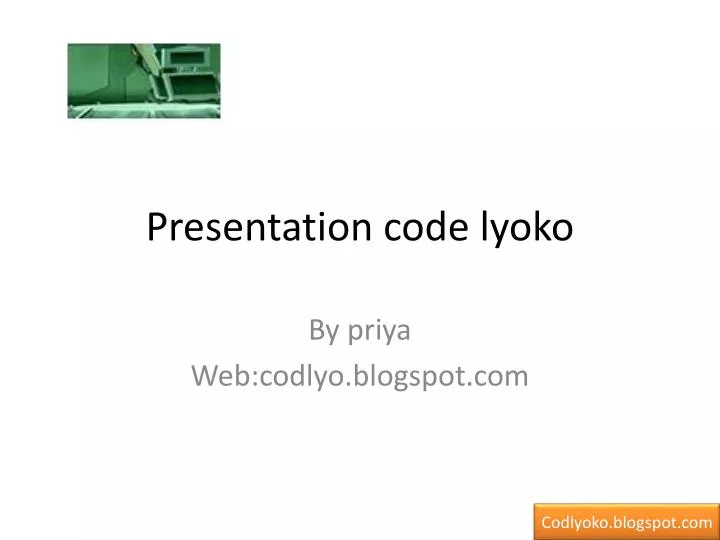 presentation code lyoko