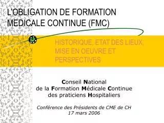 l obligation de formation medicale continue fmc