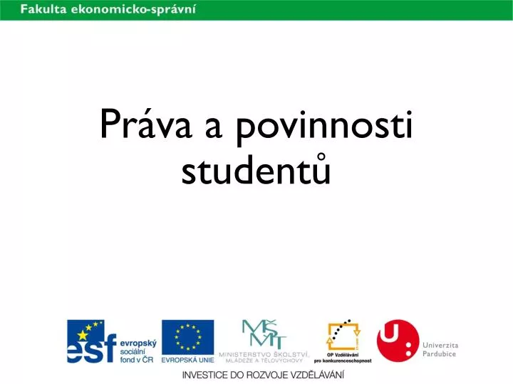 pr va a povinnosti student