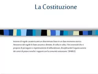 la costituzione