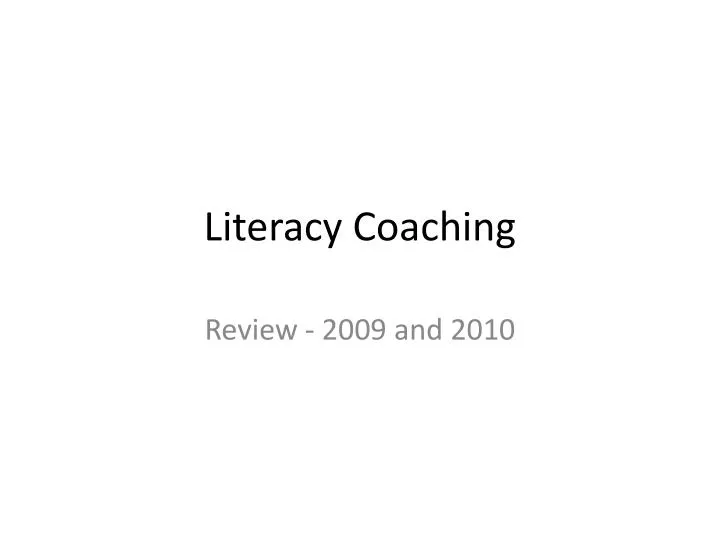 literacy coaching