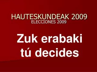 hauteskundeak 2009