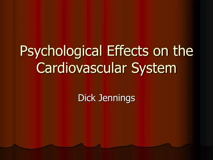 psychological effects on the cardiovascular system