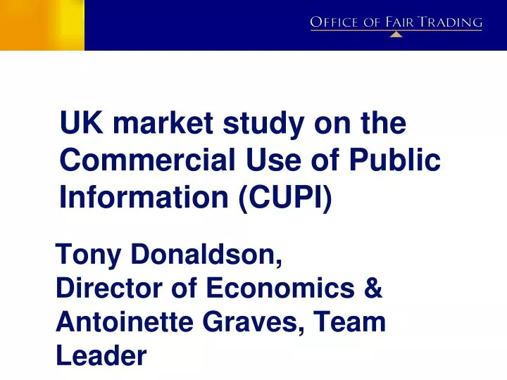 uk market study on the commercial use of public information cupi