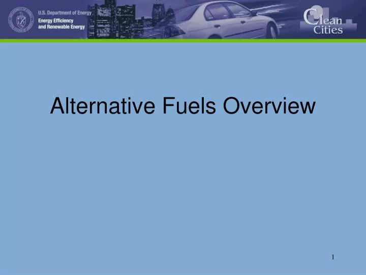 alternative fuels overview