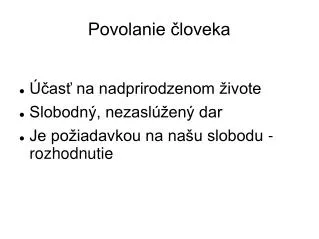 povolanie loveka