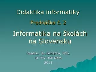didaktika informatiky