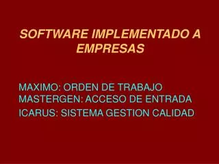 software implementado a empresas