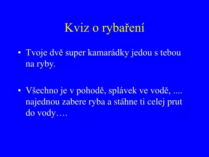 kviz o ryba en