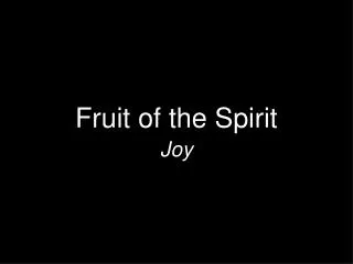 Fruit of the Spirit