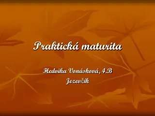 praktick maturita