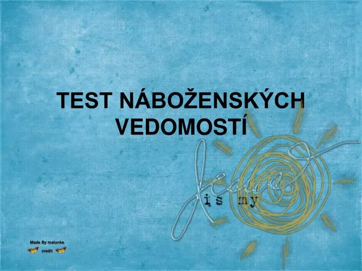 test n bo ensk ch vedomost