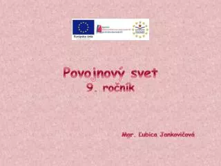 povojnov svet 9 ro n k