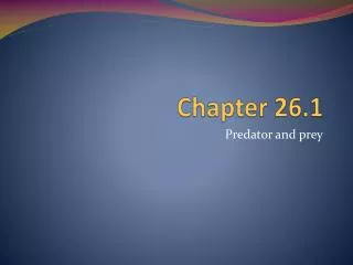 Chapter 26.1