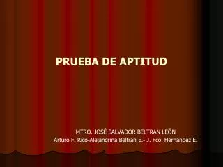 prueba de aptitud