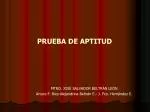 PRUEBA DE APTITUD - slide 1