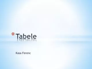 tabele