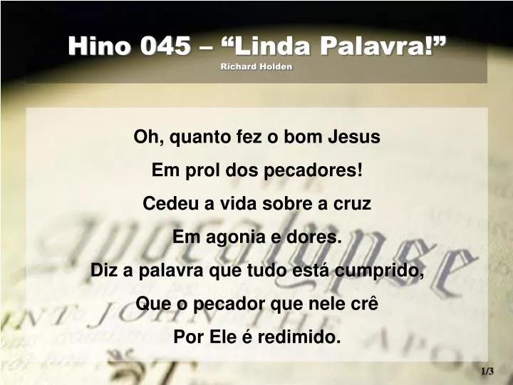 hino 045 linda palavra richard holden