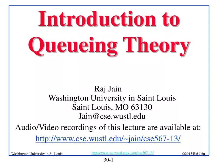 introduction to queueing theory