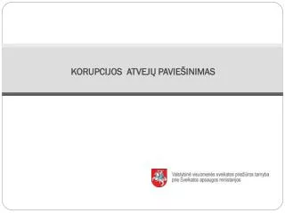 korupcijos atvej pa vie inimas