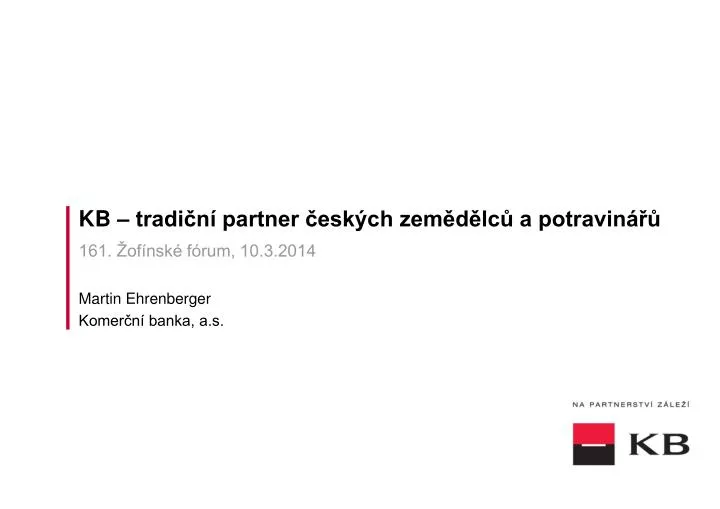 kb tradi n partner esk ch zem d lc a potravin