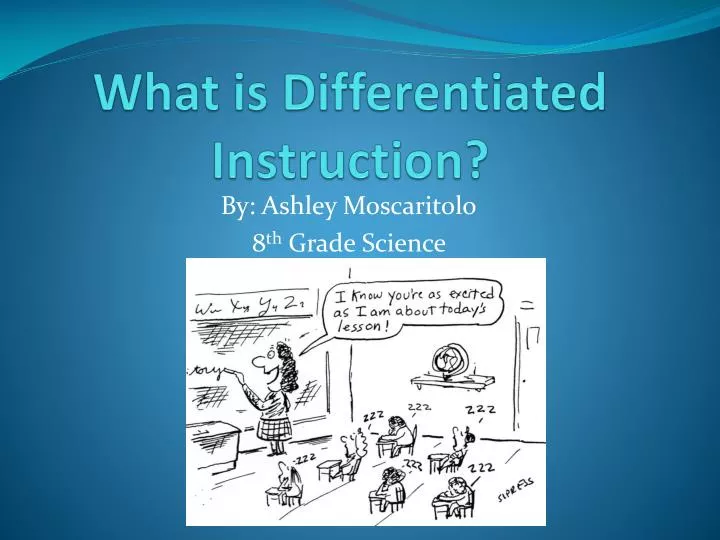 what is differentiated instruction