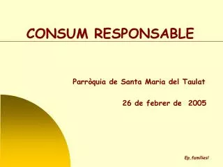 consum responsable