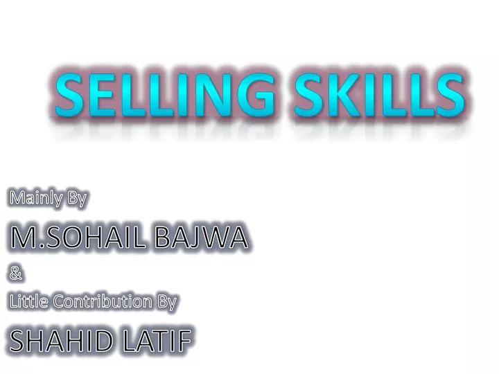 selling skills