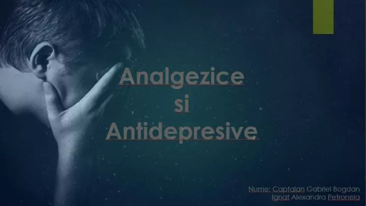 analgezice si antidepresive