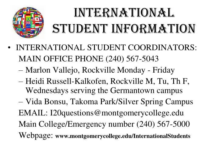 international student information