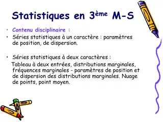 statistiques en 3 me m s